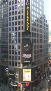 taRNished, the debut novel for Willie L Stewart appears on the 7,400 square foot Reuter's building billboard in New York's TIMES SQUARE